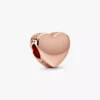 Gravierbarer Herz-Charm, 14 Karat Roségold-Beschichtung Gravierbarer Herz-Charm, 14 Karat Roségold-Beschichtung