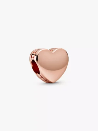 Gravierbarer Herz-Charm, 14 Karat Roségold-Beschichtung