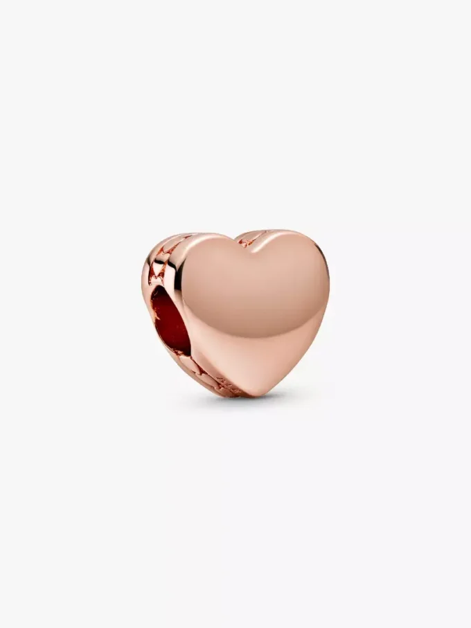 Gravierbarer Herz-Charm, 14 Karat Roségold-Beschichtung Gravierbarer Herz-Charm, 14 Karat Roségold-Beschichtung