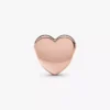 Gravierbarer Herz-Charm, 14 Karat Roségold-Beschichtung Gravierbarer Herz-Charm, 14 Karat Roségold-Beschichtung