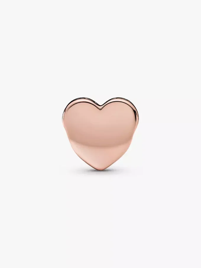 Gravierbarer Herz-Charm, 14 Karat Roségold-Beschichtung Gravierbarer Herz-Charm, 14 Karat Roségold-Beschichtung