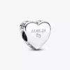 Gravierbarer Herz-Charm aus Sterlingsilber Gravierbarer Herz-Charm aus Sterlingsilber