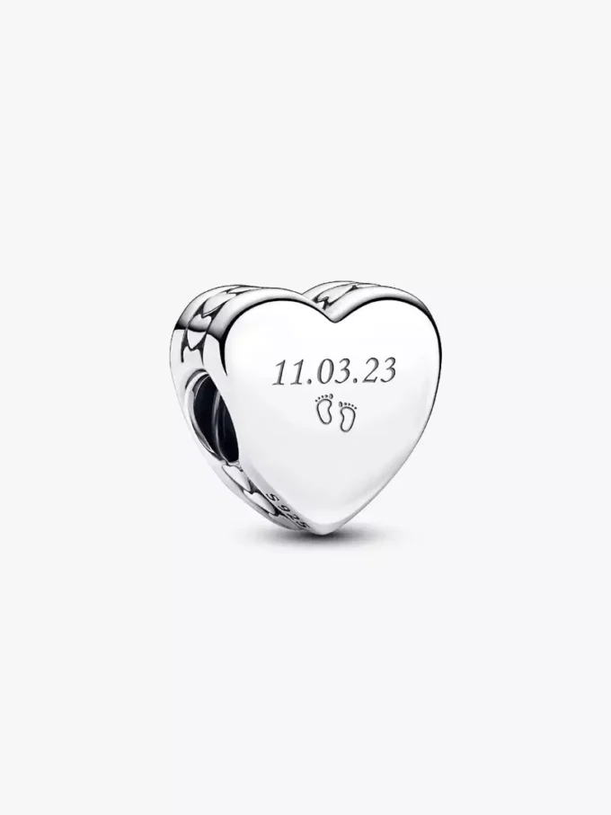 Gravierbarer Herz-Charm aus Sterlingsilber Gravierbarer Herz-Charm aus Sterlingsilber