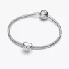 Gravierbarer Herz-Charm aus Sterlingsilber mit aquablauem Stein