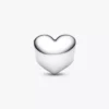 Gravierbarer Herz-Charm aus Sterlingsilber mit aquablauem Stein