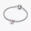 Gravierbarer Herz-Charm aus Sterlingsilber mit rosa Stein Gravierbarer Herz-Charm aus Sterlingsilber mit rosa Stein