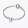 Gravierbarer Herz-Charm aus Sterlingsilber mit türkisblauem Stein Gravierbarer Herz-Charm aus Sterlingsilber mit türkisblauem Stein
