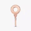 Gravierbarer Herz-Dangle Charm, 14 Karat Roségold-Beschichtung Gravierbarer Herz-Dangle Charm, 14 Karat Roségold-Beschichtung