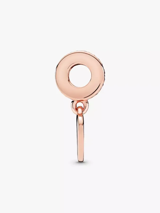 Gravierbarer Herz-Dangle Charm, 14 Karat Roségold-Beschichtung Gravierbarer Herz-Dangle Charm, 14 Karat Roségold-Beschichtung