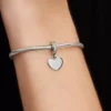Gravierbarer Herz-Dangle Charm aus Sterlingsilber Gravierbarer Herz-Dangle Charm aus Sterlingsilber