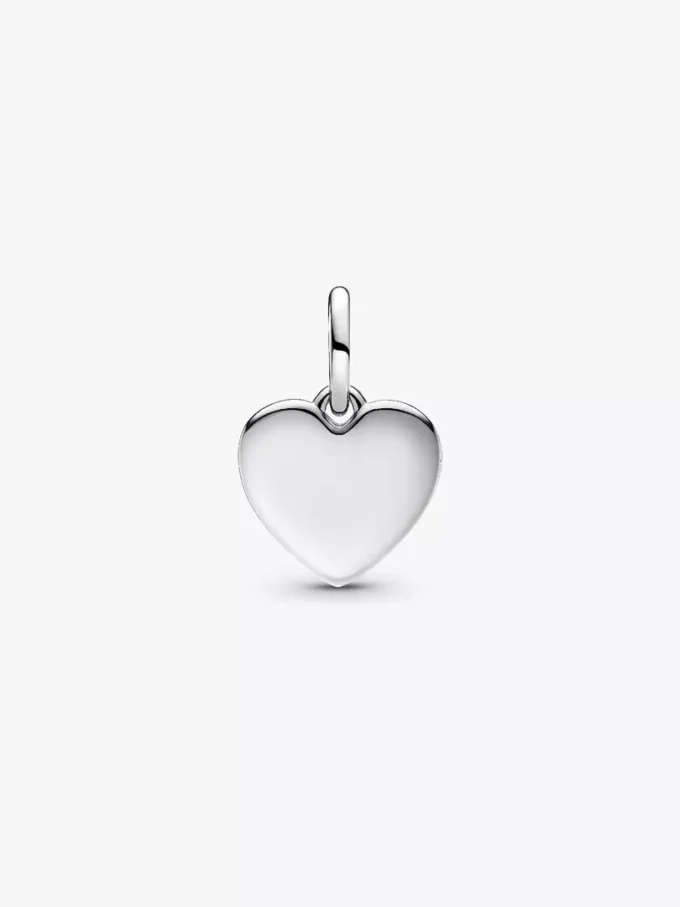 Gravierbarer Herz-Dangle Charm aus Sterlingsilber Gravierbarer Herz-Dangle Charm aus Sterlingsilber