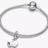 Gravierbarer Herz-Dangle Charm mit Backutensilien aus Sterlingsilber