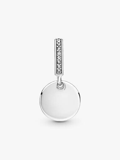 Gravierbarer Herz-Dangle Charm – Sterlingsilber Gravierbarer Herz-Dangle Charm – Sterlingsilber
