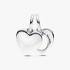 Gravierbarer Herz-Lupen-Dangle Charm – Sterlingsilber