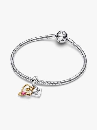 Gravierbarer Herz-&-Pfeil-Dangle Charm – Sterlingsilber, 14-karätige Vergoldung Gravierbarer Herz-&-Pfeil-Dangle Charm – Sterlingsilber, 14-karätige Vergoldung