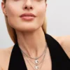 Gravierbarer türkisblauer Herz-Dangle Charm aus Sterlingsilber