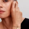 Gravierbarer Liebesherz-Dangle Charm, 14-karätig vergoldet