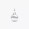 Gravierbarer Mini-Dangle Charm aus Murano Glass mit bösem Blick, Sterlingsilber