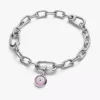 Gravierbarer Mini-Dangle Charm aus Murano Glass mit bösem Blick, Sterlingsilber