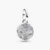 Gravierbarer Mini-Medaillon-Charm – Sterlingsilber