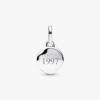 Gravierbarer Mini-Medaillon-Charm – Sterlingsilber