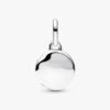 Gravierbarer Mini-Medaillon-Charm – Sterlingsilber