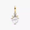 Gravierbarer Nordstern-Dangle Charm mit synthetischem Diamanten, 0,009 Karat, Sterlingsilber, 14-karätige Vergoldung Gravierbarer Nordstern-Dangle Charm mit synthetischem Diamanten, 0,009 Karat, Sterlingsilber, 14-karätige Vergoldung
