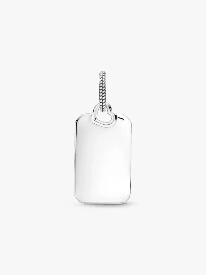 Gravierbarer rechteckiger Anhänger aus Sterlingsilber Gravierbarer rechteckiger Anhänger aus Sterlingsilber