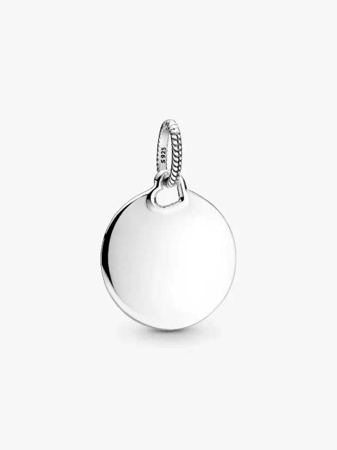 Gravierbarer runder Anhänger aus Sterlingsilber