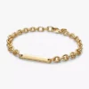 Gravierbares Bar-Link-Armband, 14-karätig vergoldet