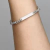 Gravierbares Bar-Link-Armband aus Sterlingsilber
