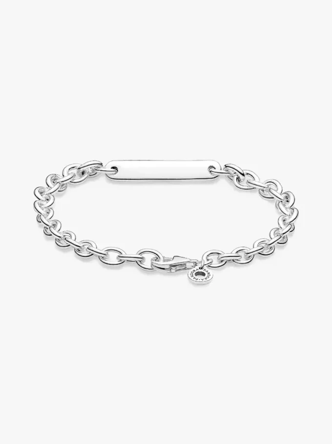 Gravierbares Bar-Link-Armband aus Sterlingsilber
