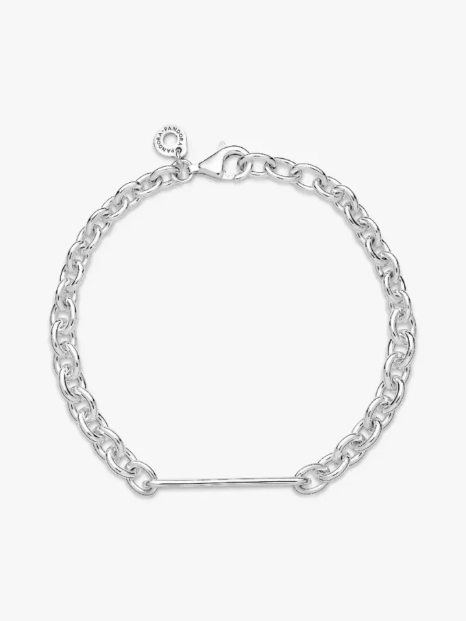 Gravierbares Bar-Link-Armband aus Sterlingsilber