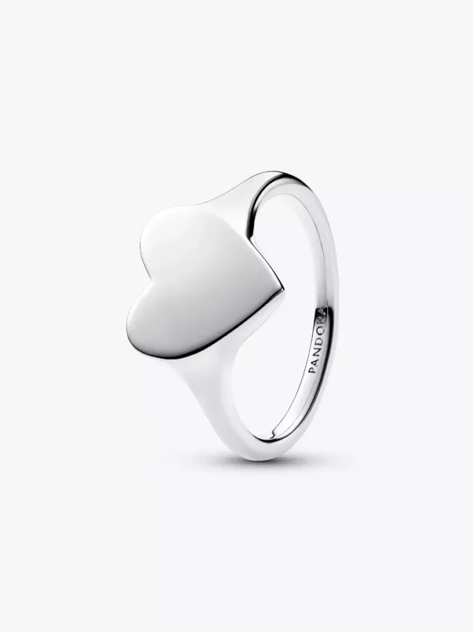 Gravierbarer Herzring aus Sterlingsilber Gravierbarer Herzring aus Sterlingsilber