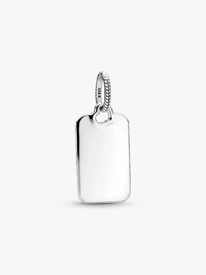 Gravierbarer rechteckiger Anhänger aus Sterlingsilber Gravierbarer rechteckiger Anhänger aus Sterlingsilber