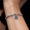Red Eternity Circle Dangle Charm – Sterlingsilber