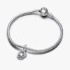 Red Eternity Circle Dangle Charm – Sterlingsilber