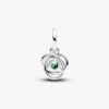 Red Eternity Circle Dangle Charm – Sterlingsilber