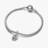 Red Eternity Circle Dangle Charm – Sterlingsilber