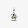 Red Eternity Circle Dangle Charm – Sterlingsilber