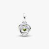 Red Eternity Circle Dangle Charm – Sterlingsilber