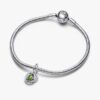 Red Eternity Circle Dangle Charm – Sterlingsilber
