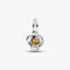 Red Eternity Circle Dangle Charm – Sterlingsilber