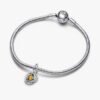 Red Eternity Circle Dangle Charm – Sterlingsilber