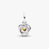 Red Eternity Circle Dangle Charm – Sterlingsilber