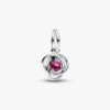 Red Eternity Circle Dangle Charm – Sterlingsilber