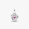Red Eternity Circle Dangle Charm – Sterlingsilber