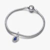 Red Eternity Circle Dangle Charm – Sterlingsilber