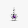 Red Eternity Circle Dangle Charm – Sterlingsilber