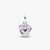Red Eternity Circle Dangle Charm – Sterlingsilber